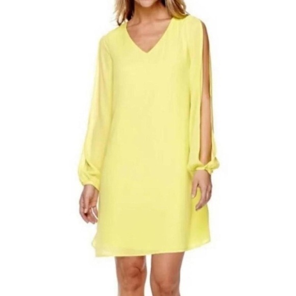 Worthington Bright Yellow Long Sleeve Dress - Picture 11 of 11